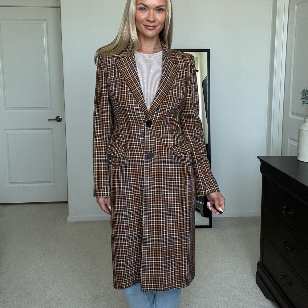 Plaid Brown Women's Coat